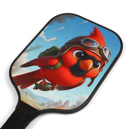 Cardinal Dive Bomber Pickleball Kit – Fearless Red Aviator & Sky-High Action