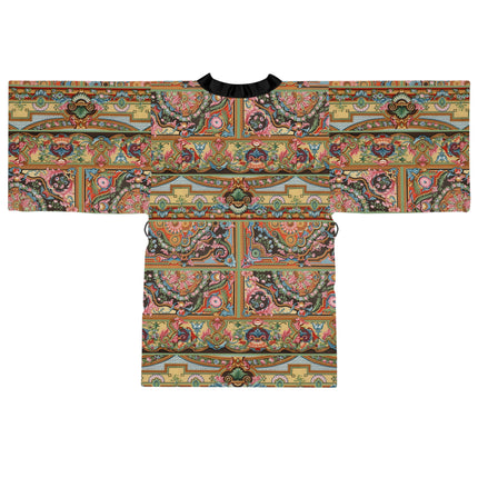L'Ornement Polychrome by Albert Racine Long Sleeve Kimono Robe (AOP)