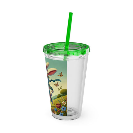 Rabbit Gladiator Sunsplash Tumbler with Straw, 16oz