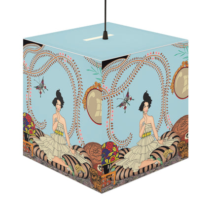 Minuit … ou l’appartement à la mode by George Barbier Light Cube Lamp