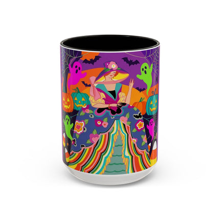 🌈👻 The Rainbow Ghost Masquerade Colorful Mug – Colorful Halloween Charm