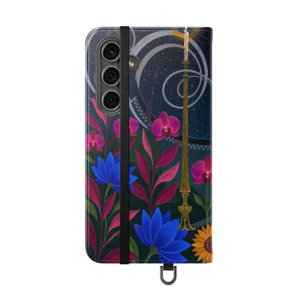 🌙🕯️ The Lady Of The Midnight Garden Flip Case – Art Deco Nocturne