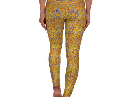 The Imperial 12-Symbol Robe, A Dragon's Regalia High Waisted Yoga Leggings (AOP)