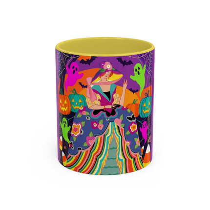 🌈👻 The Rainbow Ghost Masquerade Colorful Mug – Colorful Halloween Charm