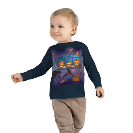Whimsical Halloween Mischief Toddler Long Sleeve Tee