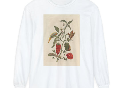 Botanical Pl.15 by Maria Sibylla Merian Garment-dyed Long Sleeve T-Shirt