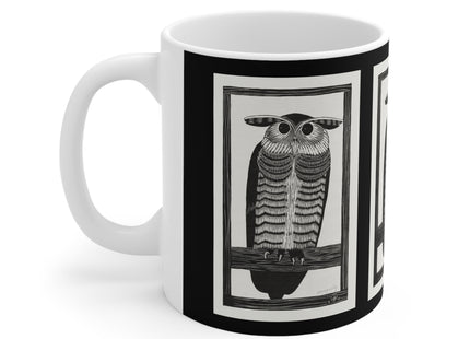 Horned Owl by Samuel Jessurun de Mesquita Ceramic Mug 11oz