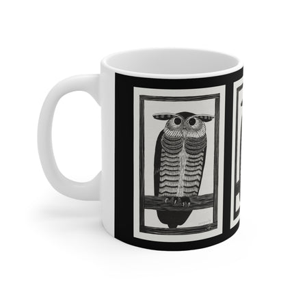 Horned Owl by Samuel Jessurun de Mesquita Ceramic Mug 11oz