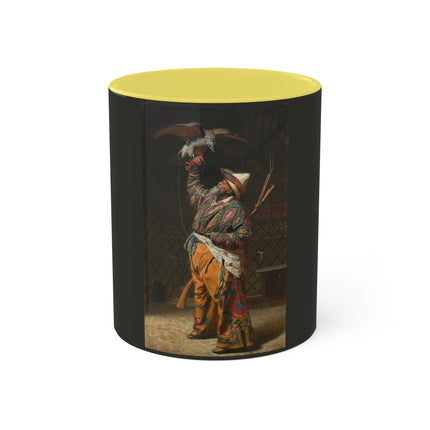 A Rich Kirghiz Huntsman with a Falcon by Vasily Vereshchagin Colorful Mugs, 11oz
