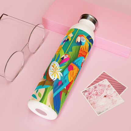 Colorful Macaws Slim Water Bottle