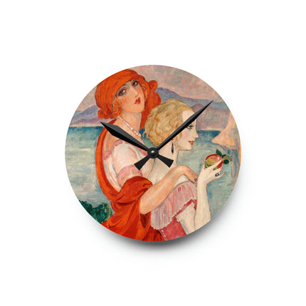 Sur la Route d'Anacapri by Gerda Wegener Acrylic Wall Clock, Round and Square