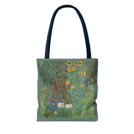 Farm Garden with Sunflowers by Gustav Klimt Tote Bag (AOP)