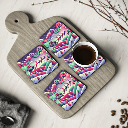 Festive Reindeer Flight Coasters
