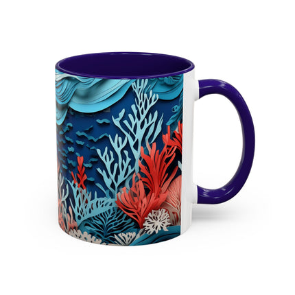 Enchanting Underwater Scene Colorful Mugs (11oz, 15oz)