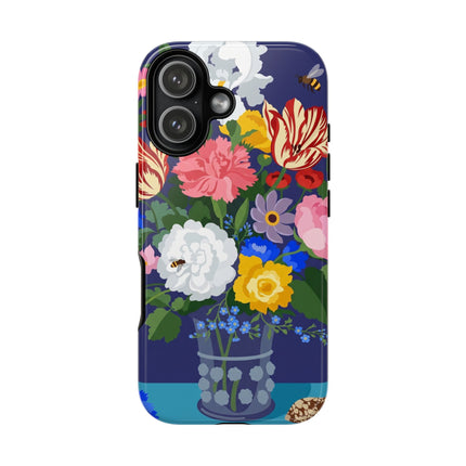 Midnight Floral Bouquet Phone Case – Vibrant Blooms & Enchanted Garden