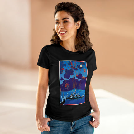 Fireworks in Venice by George Barbier Women's Midweight Cotton Tee