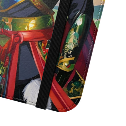 🐕⚔️ Cyberpunk Samurai Dog Flip Case – Futuristic Honor & Kitsune Spirit