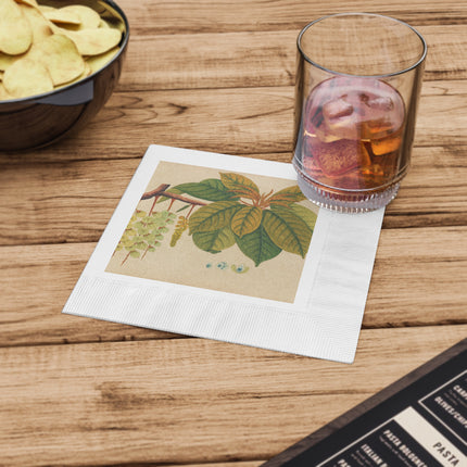 Album of watercolors of Asian fruits and flowers Pl.03 by Anonymous White Coined Napkins