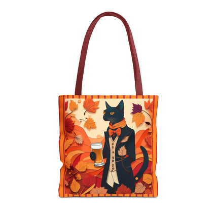 Siamese Cat at an Autumn Harvest Fair Tote Bag (AOP)