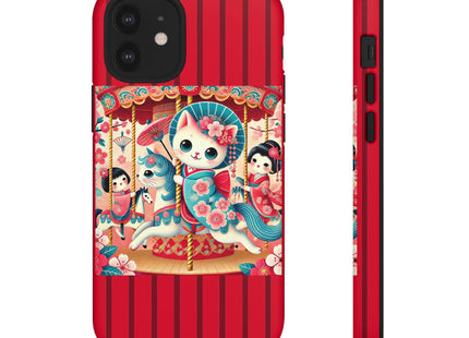 Geisha Kitten's Enchanted Carousel Phone Cases