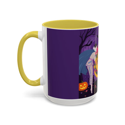 🎭🌹 The Harlequin Rose Masquerade Colorful Mug – Theatrical Halloween Romance
