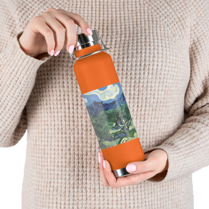 Olive Trees by Vincent Van Gogh Copper Vacuum Insulated Bottle, 22oz