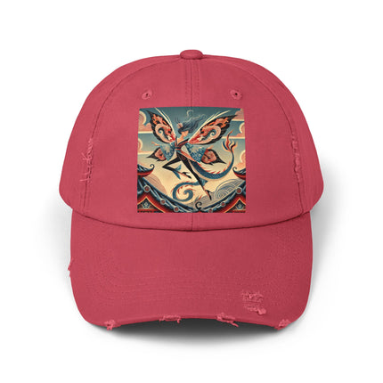 Dragon Fairy of the Temple Unisex Distressed Cap