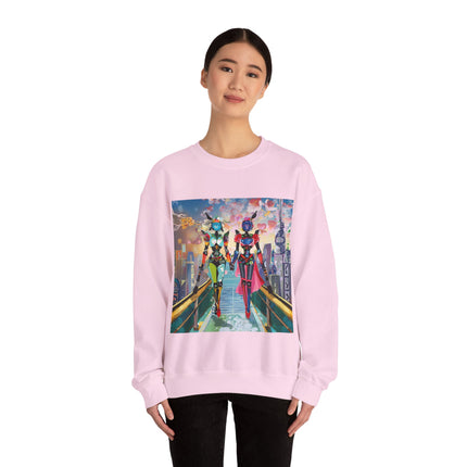 Cyber Punk Robot Models Unisex Heavy Blend™ Crewneck Sweatshirt