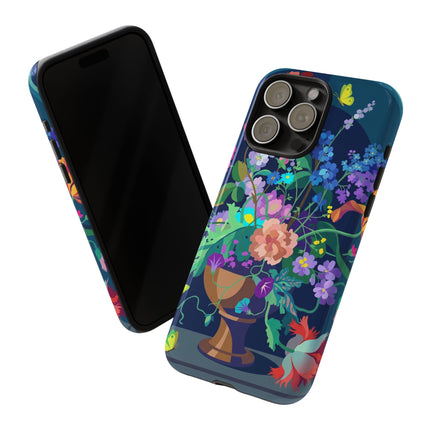 Midnight Floral Reverie Phone Case – Vibrant Bloom & Enchanted Beauty