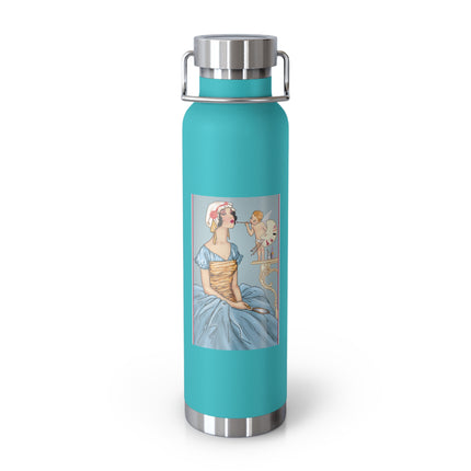 The Enchanting Painter: A Fairy's Artistic Touch Copper Vacuum Insulated Bottle, 22oz