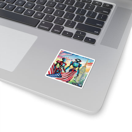 High Fashion Cyberpunk CIA Robots Kiss-Cut Stickers (4 Sizes)