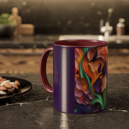 The Elegant Iris Flower Colorful Mugs (11oz, 15oz)