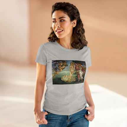 Birth of Venus by Sandro Botticelli Women's Midweight Cotton Tee