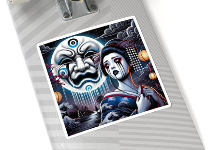 Geisha’s Black Ink Tears Kiss-Cut Stickers (4 Sizes)