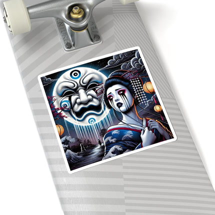 Geisha’s Black Ink Tears Kiss-Cut Stickers (4 Sizes)