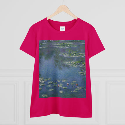 Water Lilies by Claude Monet Women's Midweight Cotton Tee