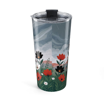 🌧️🌺 The Stormy Flower Walk Tumbler, 20oz – Art Deco Floral Fashion