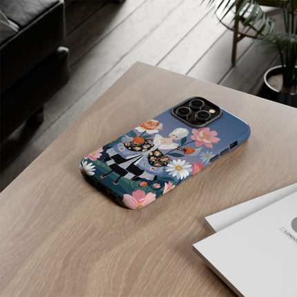 🌸🎀 The Grand Floral Promenade Phone Case – Art Deco Fashion Fantasy