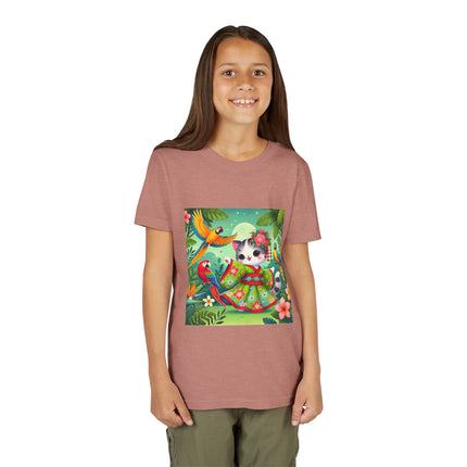 Parrot Dance of the Geisha Kitten Youth Short Sleeve Tee