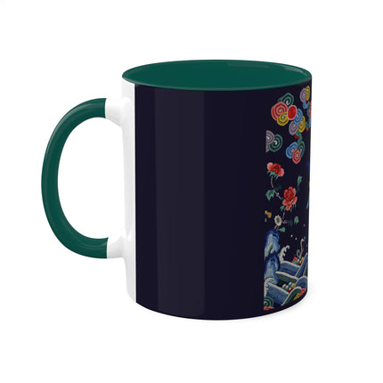 Rank Badge with Mandarin Duck Colorful Mugs, 11oz