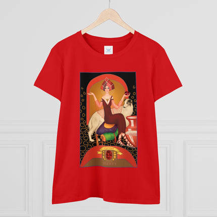 January & Garnet (from the Gem Series) by Sofia Chiostri Women's Midweight Cotton Tee