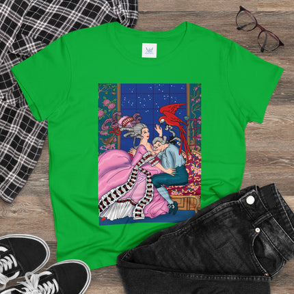 The Jealous Parrot by George Barbier Women's Midweight Cotton Tee