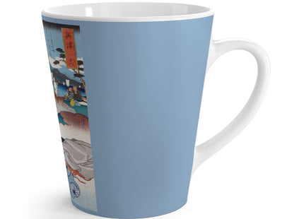 Japanese woman woodblock print by Keisai Eisen Latte Mug