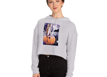The Startled Pumpkin Women’s Cropped Hooded Sweatshirt