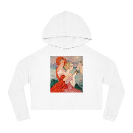 Sur la Route d'Anacapri by Gerda Wegener Women’s Cropped Hooded Sweatshirt