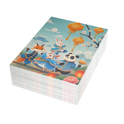 🐉🏮 The Dragon Lantern Festival Greeting Card – Whimsical Animal Celebration