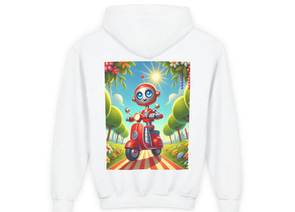 The Traveling Robot Youth Heavy Blend Hooded Sweatshirt