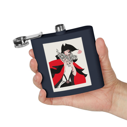 Crimson Masquerade Flask – Dramatic Grace & Bold Elegance
