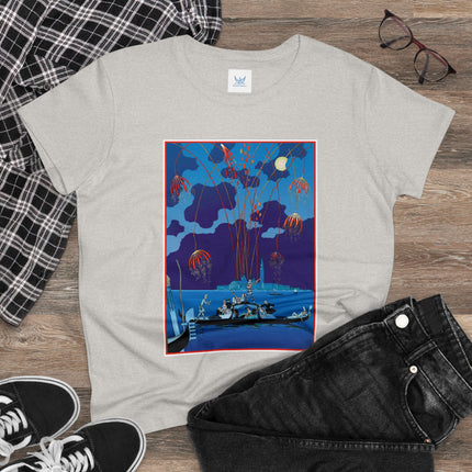 Fireworks in Venice by George Barbier Women's Midweight Cotton Tee