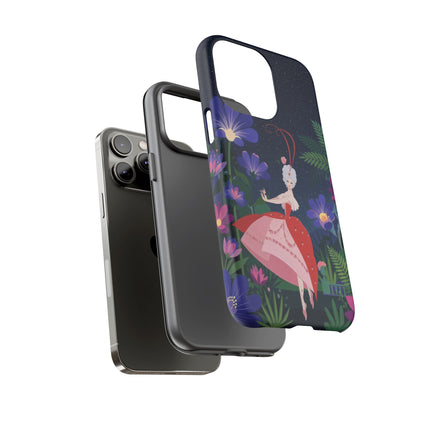 🌺✨ The Lady Of The Starlit Enchanted Garden Phone Case – Art Deco Floral Fantasy